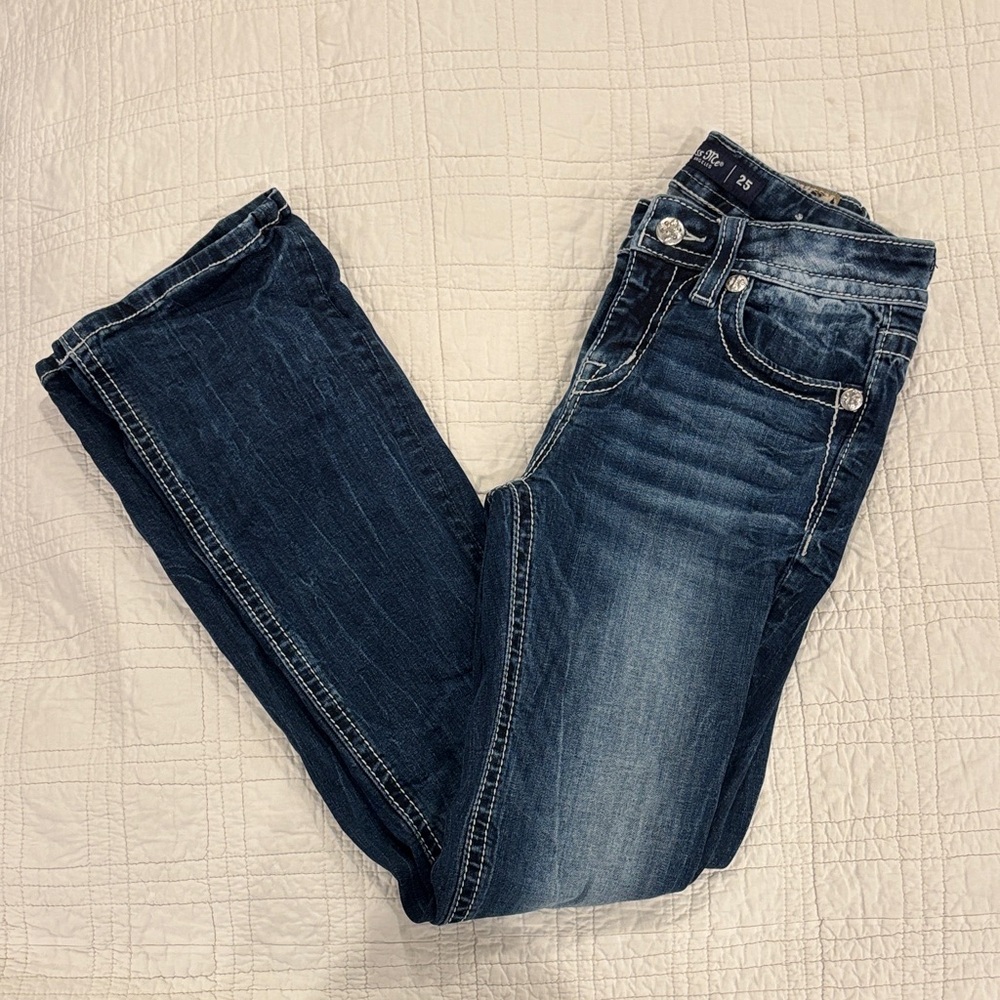 Miss Me Dark Blue Boot Cut Jeans - Picture 7 of 8